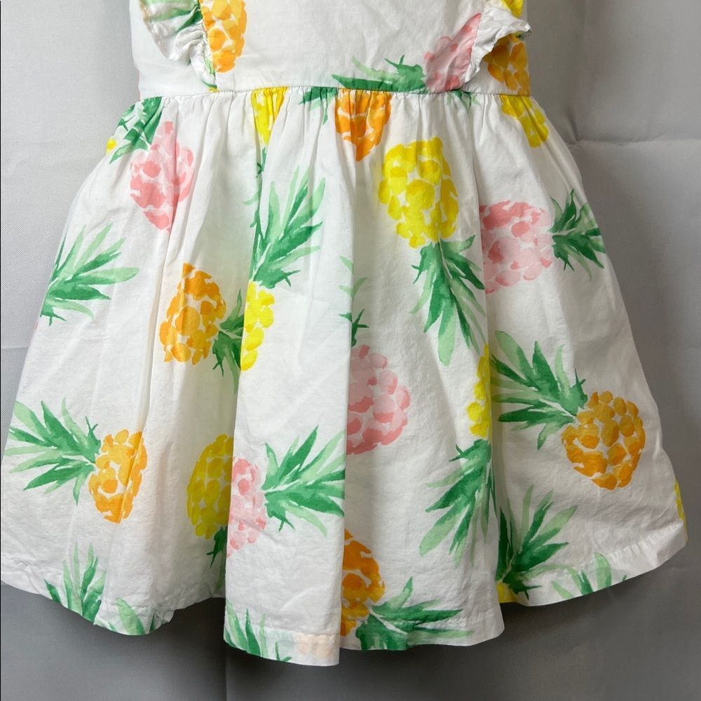 Janie and Jack white cotton Pineapple print dress size 2T - Picture 6 of 12